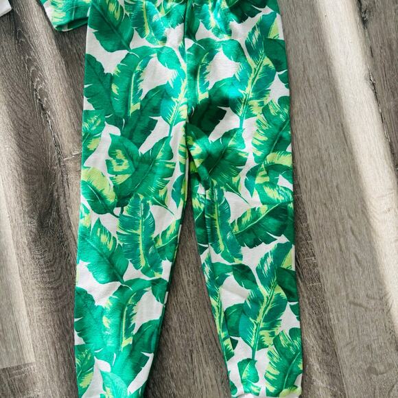 Janie and Jack Bosphorus Palm Leaf Print Pajamas EUC Size 4T - Picture 3 of 6